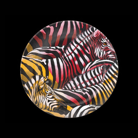 BOPLA KNIE / Teller flach ZIBU (Zebra) 