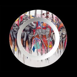 Teller tief CHEETAH rot