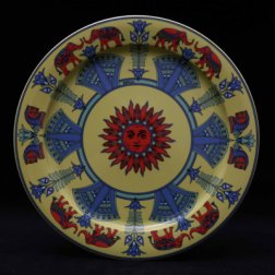 Teller flach RE gelb